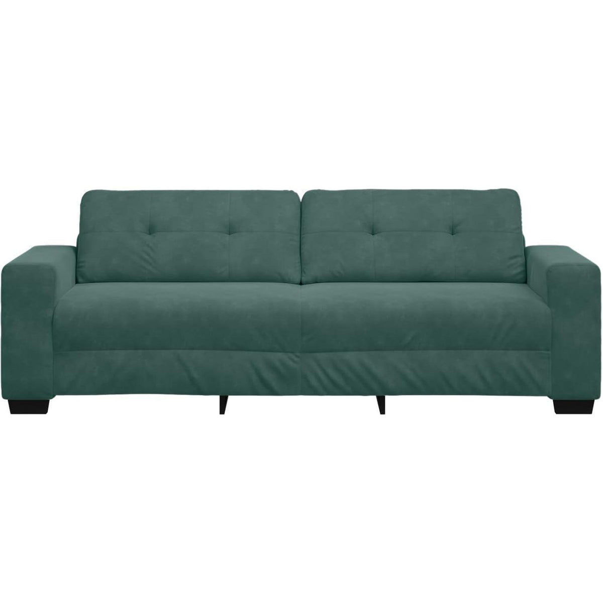 Modernes 3-Sitzer Sofa Dunkelgrün Samt 180 cm