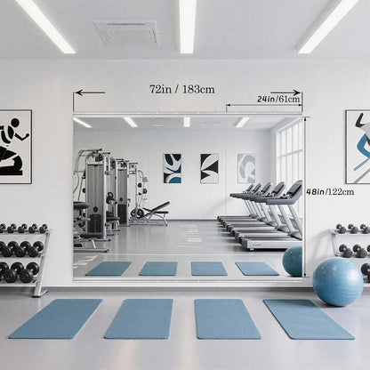 3x Große Wandspiegel 122x61cm – Fitness, Yoga & Zuhause