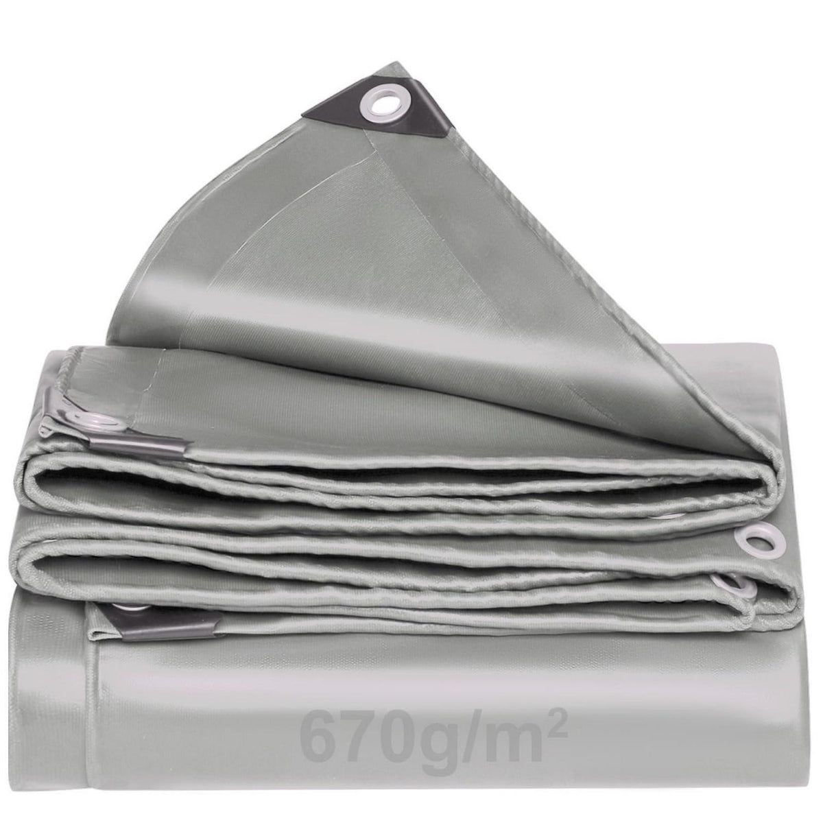 Abdeckplane Grau 2x2m – Wasserdicht & Reißfest für LKW, Boot & Garten