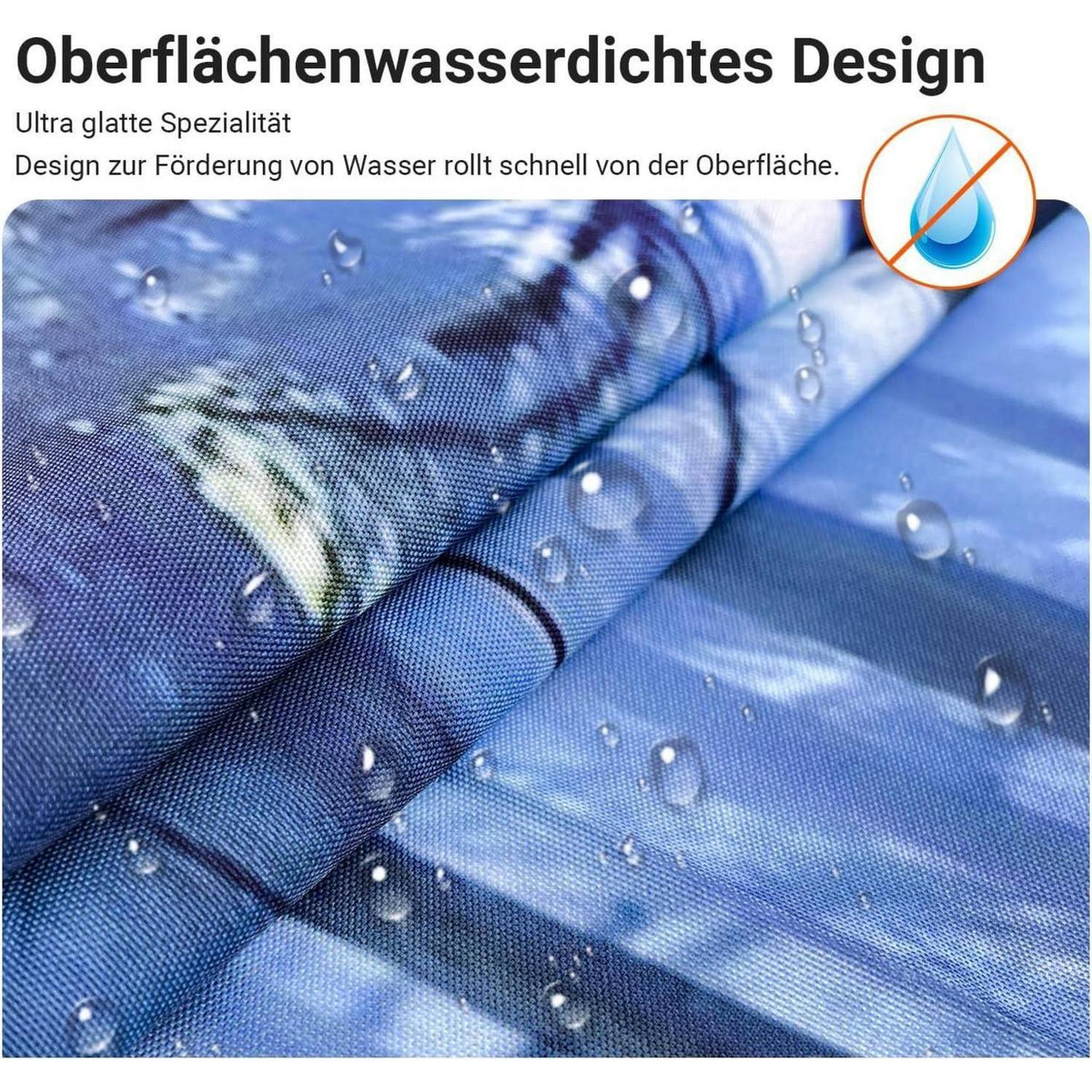 Duschvorhang Wald Dschungel 180x170 cm, Wasserabweisend, Waschbar