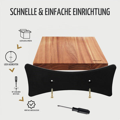 Magnetischer Messerblock aus Zedernholz mit Edelstahlfuß