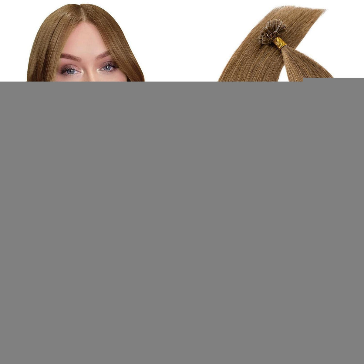 Echthaar Extensions Bondings #06 Hellbraun 55cm – 25g