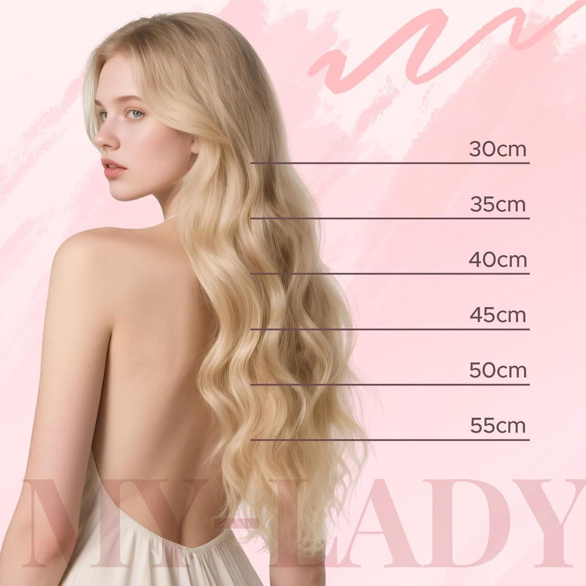 Clip In Haarverlängerung Echthaar Dunkelbraun 40cm (130g)