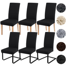 Stuhlhussen 6er Set Schwingstuhl Universal – Schwarz