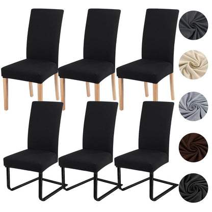Stuhlhussen 6er Set Schwingstuhl Universal – Schwarz