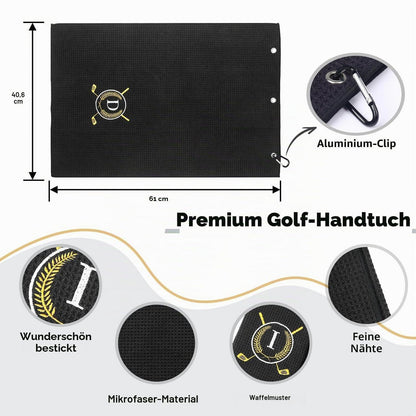 Personalisiertes Golfhandtuch mit Monogramm & Clip