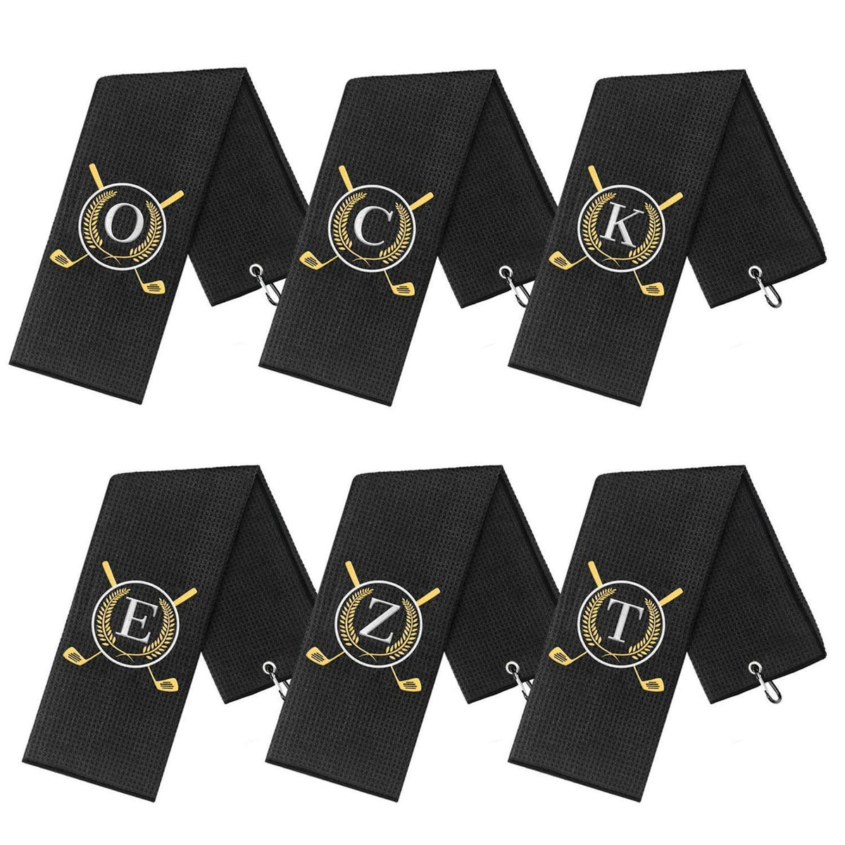 Personalisiertes Golfhandtuch mit Monogramm & Clip