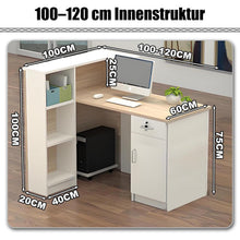 Rezeptionstheke Holz mit Stauraum – 100–300 cm, Weiß