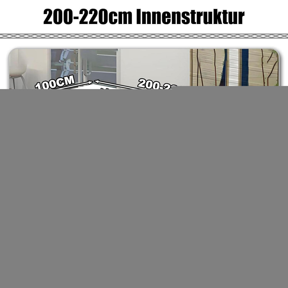 Rezeptionstheke Holz mit Stauraum – 100-300 cm, Weiß & Schwarz