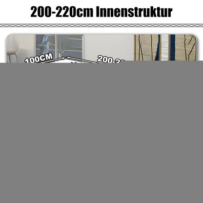 Rezeptionstheke Holz mit Stauraum – 100-300 cm, Weiß & Schwarz