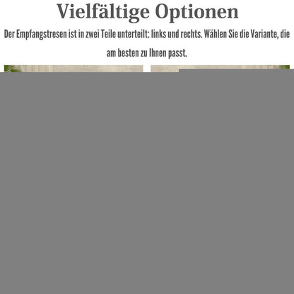Rezeptionstheke Holz mit Stauraum – 160x60x100cm Weiß