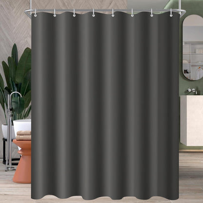 Duschvorhang Textil Dunkelgrau 80x200 cm mit beschwertem Saum