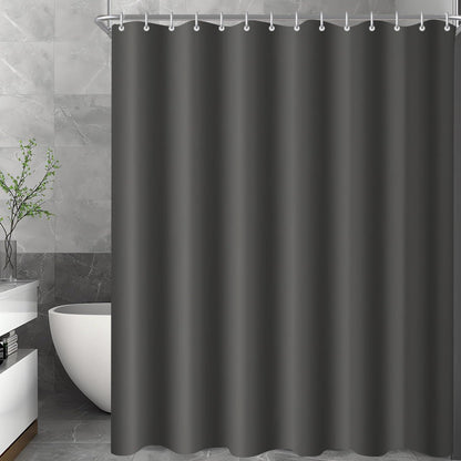 Duschvorhang Textil Dunkelgrau 80x200 cm mit beschwertem Saum