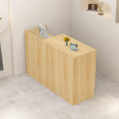 Holz Rezeptionstheke mit Stauraum – 80-200 cm, 110x50x100 cm