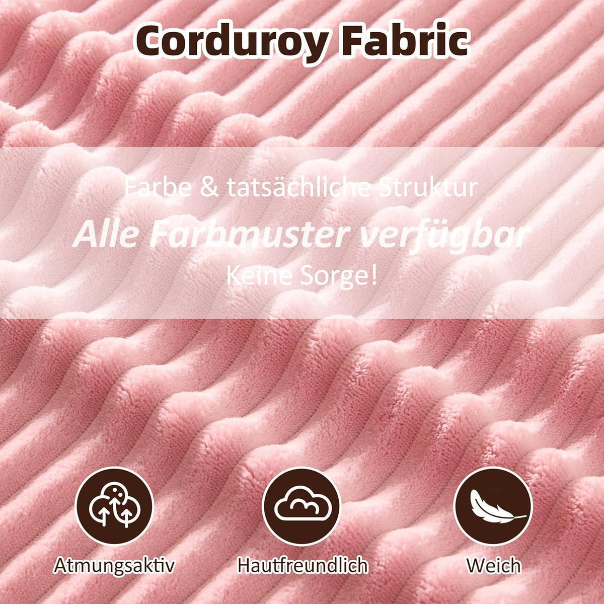Modulares L-Ecksofa mit Schlaffunktion & Recamiere – Rosa