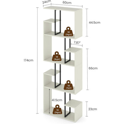 Weißes Bücherregal Groß – Raumteiler & Shelf (60x24x174)