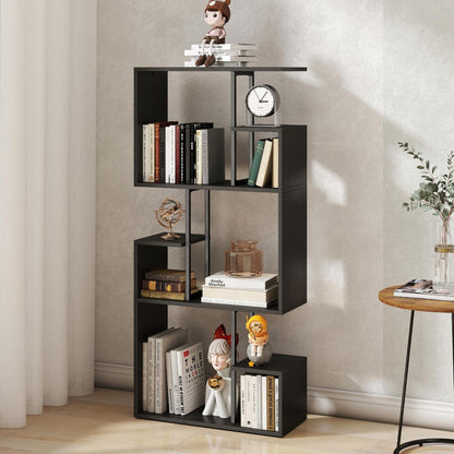 Großes Bücherregal Schwarz-Braun | Raumteiler & Shelf für Wohnzimmer