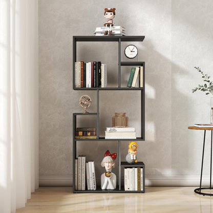 Großes Bücherregal Schwarz-Braun | Raumteiler & Shelf für Wohnzimmer