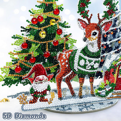 Diamant Painting Weihnachten: Winterdorf Aufsteller 2-Schichtig
