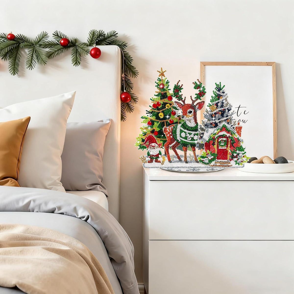 Diamant Painting Weihnachten: Winterdorf Aufsteller 2-Schichtig