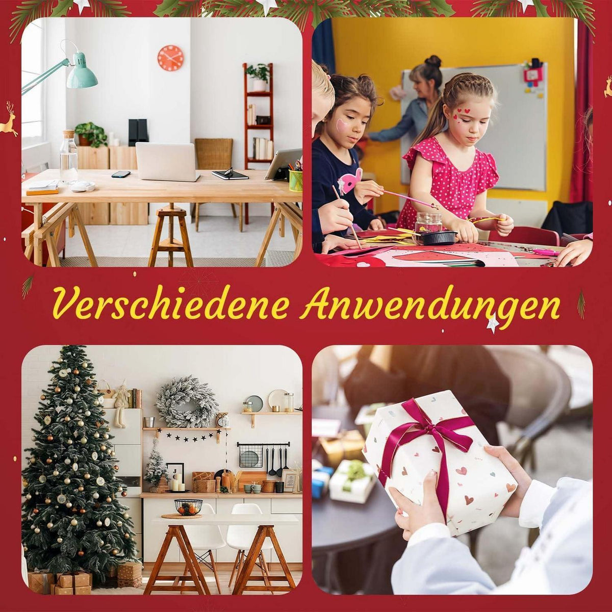 7x Silikonform Weihnachten: Weihnachtsmann, Elch, Schneemann