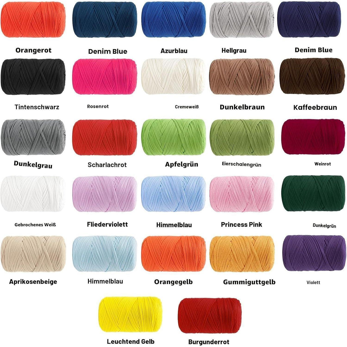 T-Shirt Garn 400g – Chunky Häkelgarn für Körbe & DIY Projekte Schwarz