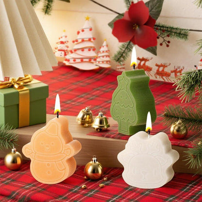 2x Weihnachtskerzenform Silikon – 3D Gießform für DIY Kerzen & Seife
