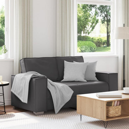 Graues 2-Sitzer Sofa 120 cm –, Einfache Montage in Lederoptik
