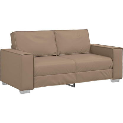 2-Sitzer Sofa Cappuccino – Modernes Mini Sofa 140cm in Lederoptik
