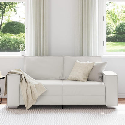 Weißes 2-Sitzer Sofa 140 cm – Kleines Sofa in Lederoptik