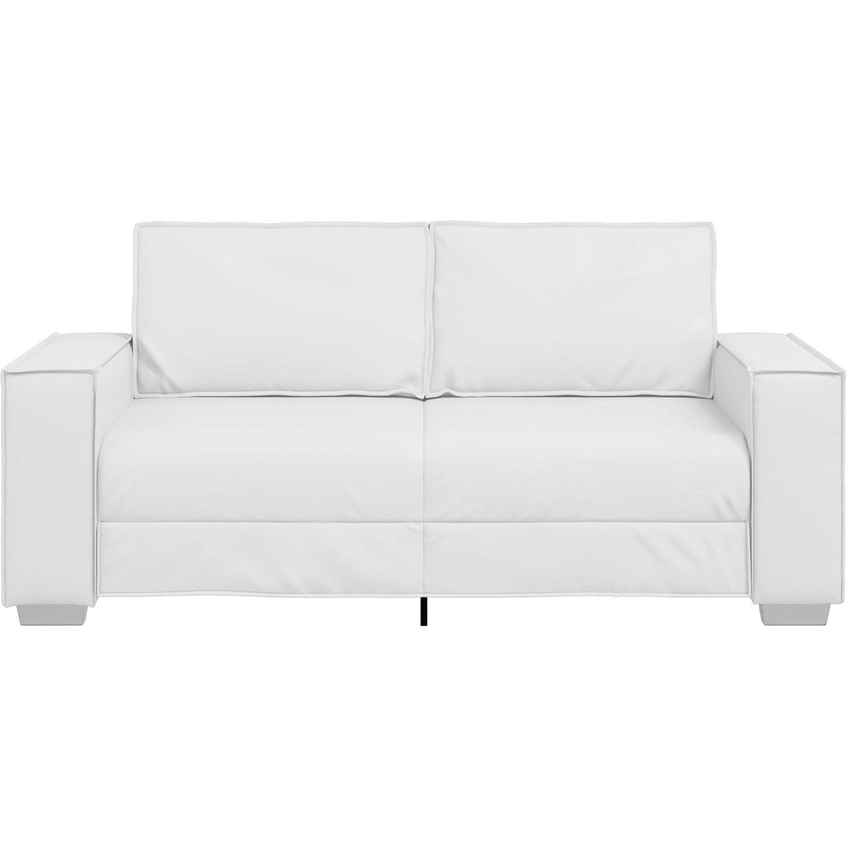 Weißes 2-Sitzer Sofa 140 cm – Kleines Sofa in Lederoptik