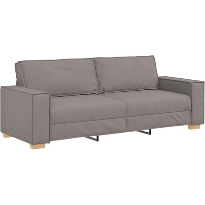 3-Sitzer Sofa Taupe – Modernes Stoffsofa 180 cm mit Kissen
