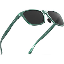Herren Polarisierte Sonnenbrille Al-Mg Metall Retro Blau/Grau