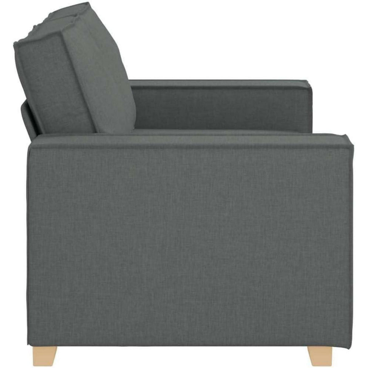 2-Sitzer Sofa Dunkelgrau – Bequeme Stoff Couch 120 cm