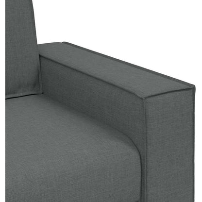 2-Sitzer Sofa Dunkelgrau – Bequeme Stoff Couch 120 cm