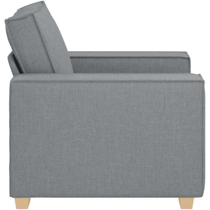 Hellgrauer Stoff-Sessel | Kleines Sofa für Wohnzimmer & Büro