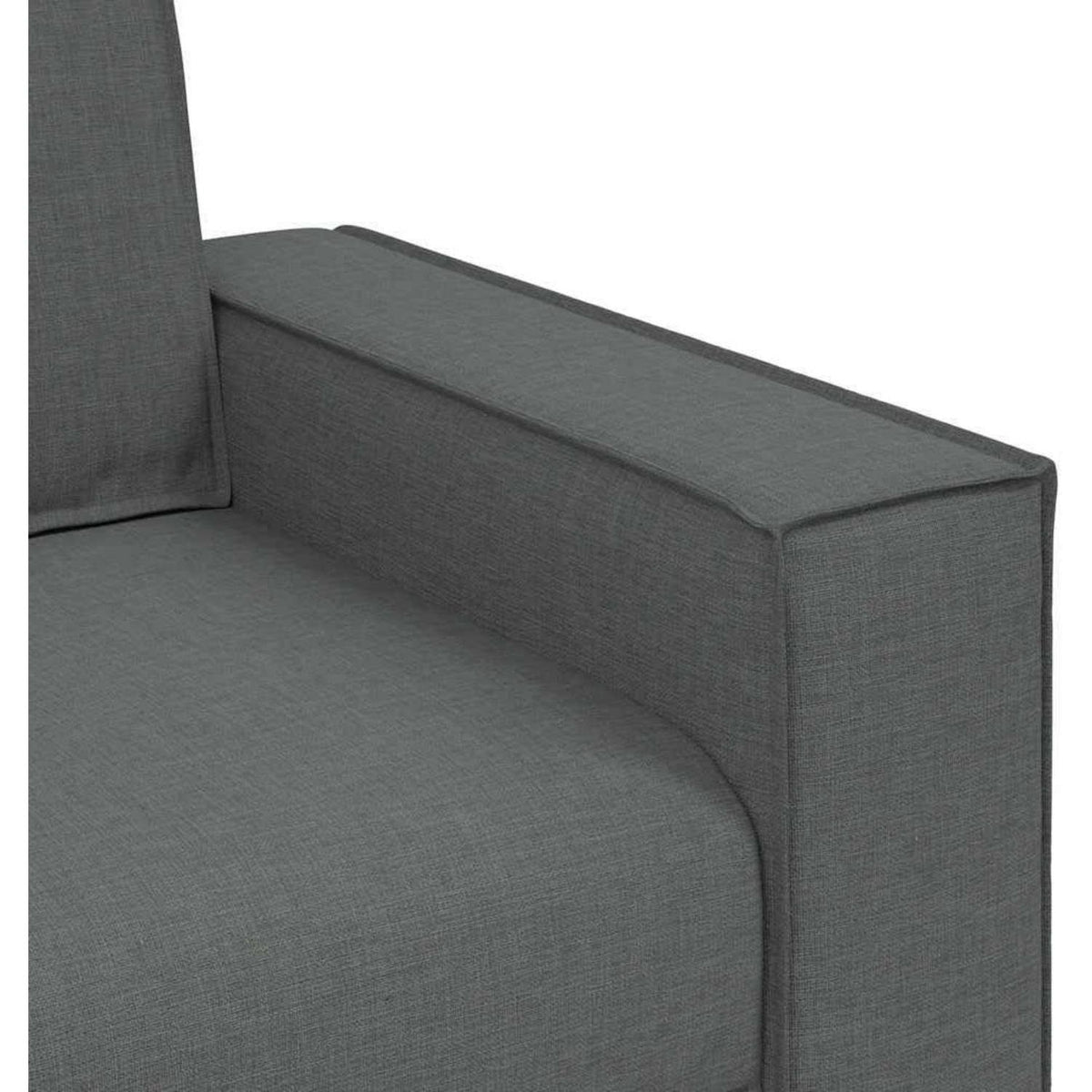 2-Sitzer Sofa Dunkelgrau – Modernes Stoffsofa mit Kissen 140cm