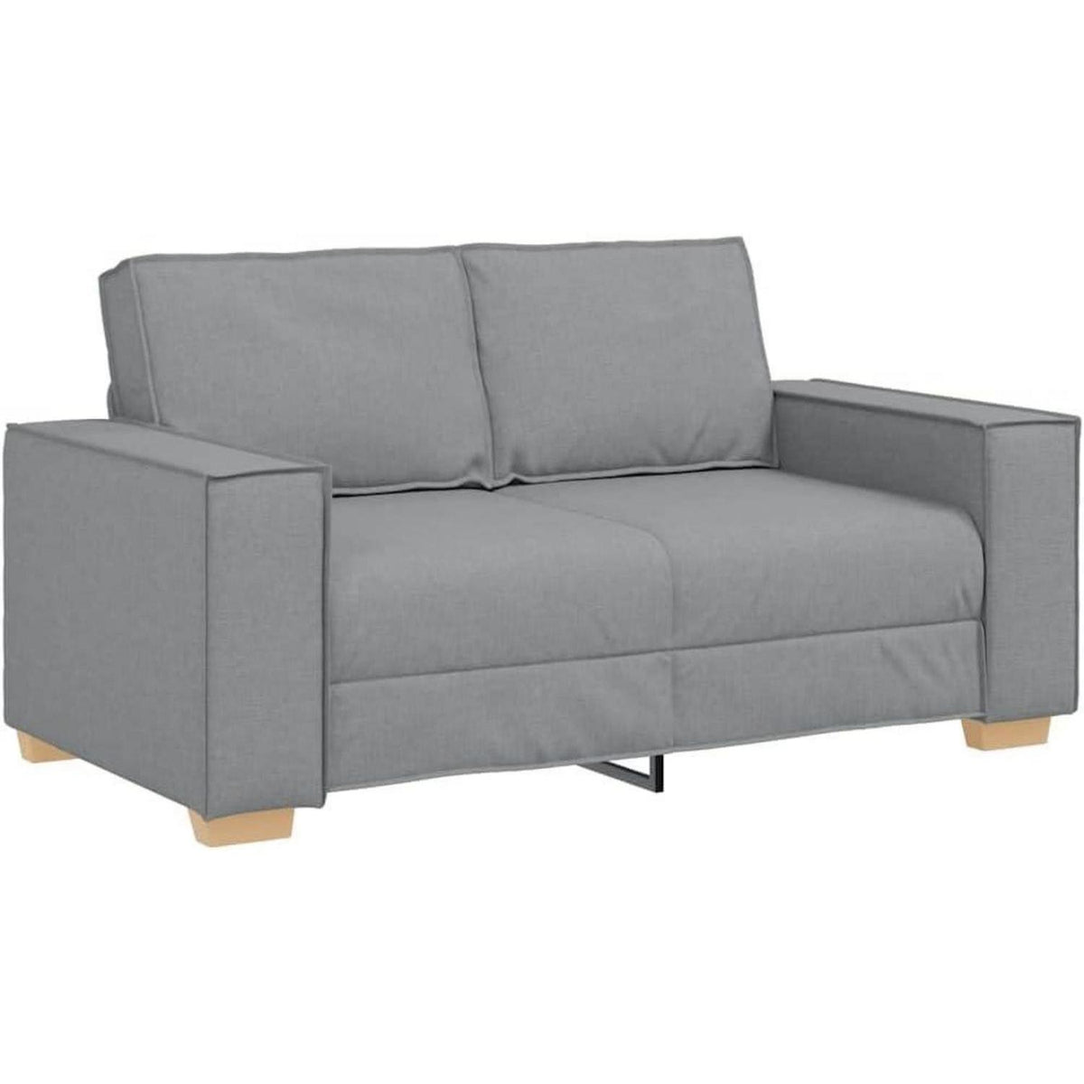 2-Sitzer Schlafsessel Hellgrau – Bequemes Sofa mit Bettfunktion