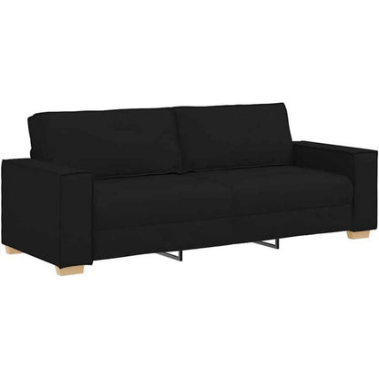 3-Sitzer Sofa Schwarz mit Schlaffunktion 180 cm