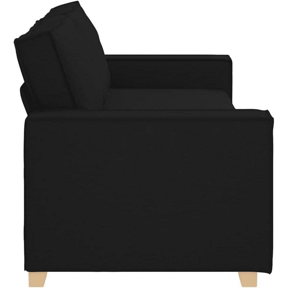 3-Sitzer Sofa Schwarz mit Schlaffunktion 180 cm
