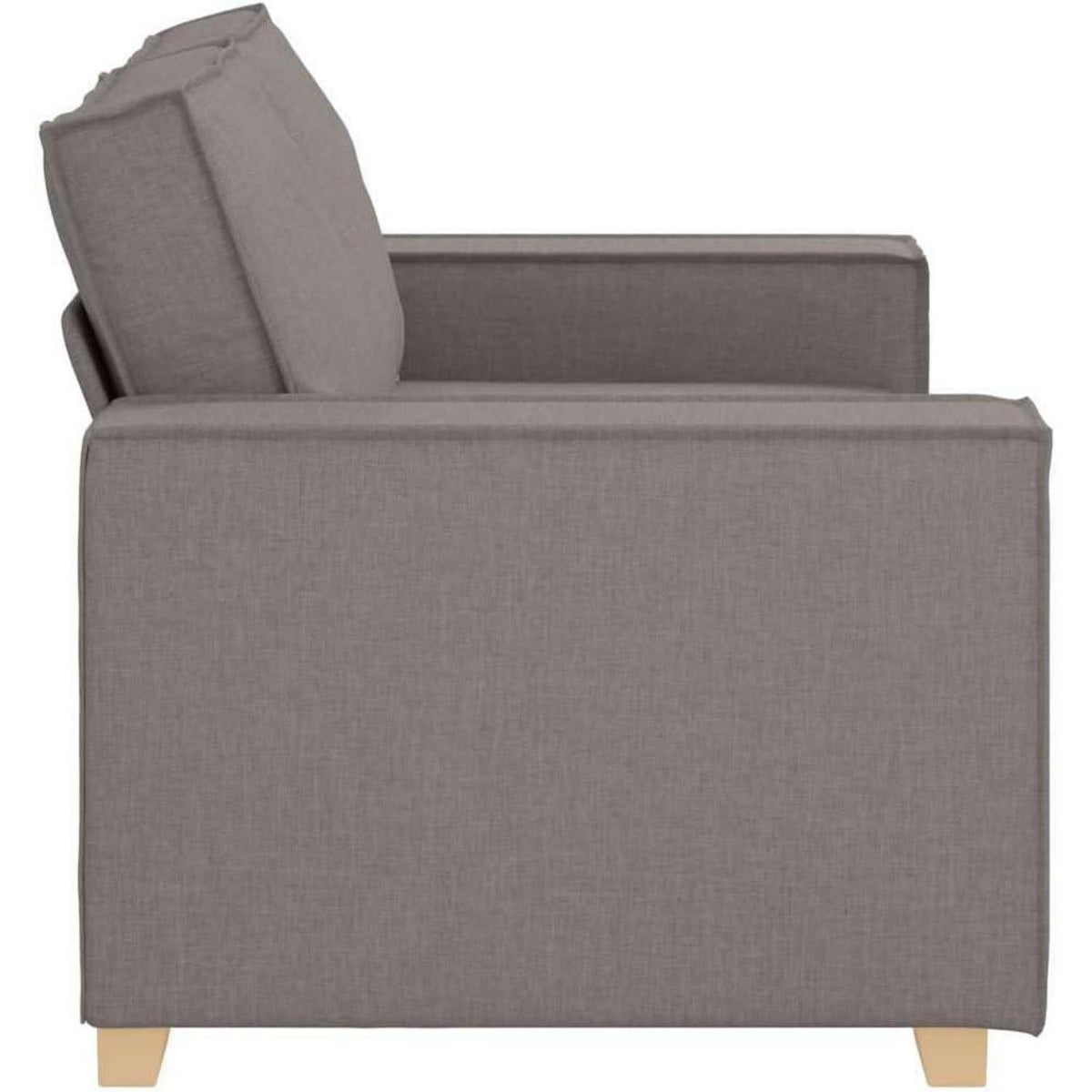 2-Sitzer Sofa Taupe – Bequeme Stoff Couch 120 cm