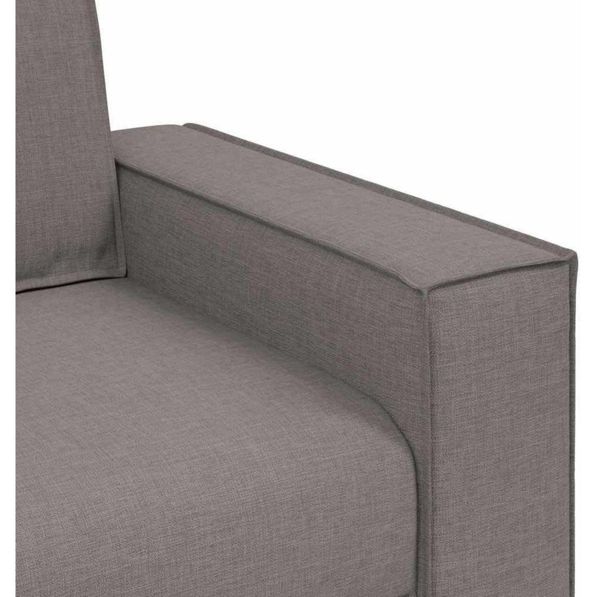 2-Sitzer Sofa Taupe – Bequeme Stoff Couch 120 cm