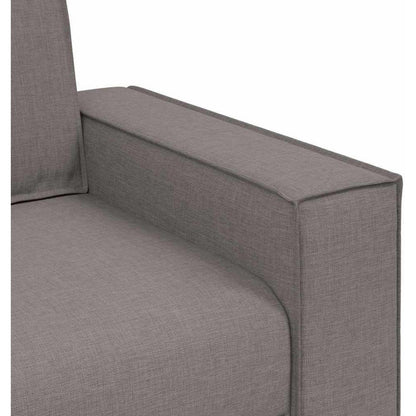 2-Sitzer Sofa Taupe – Bequeme Stoff Couch 120 cm