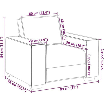 Dunkelgrauer Stoffsofa Stuhl – Modernes Couch für Wohnzimmer