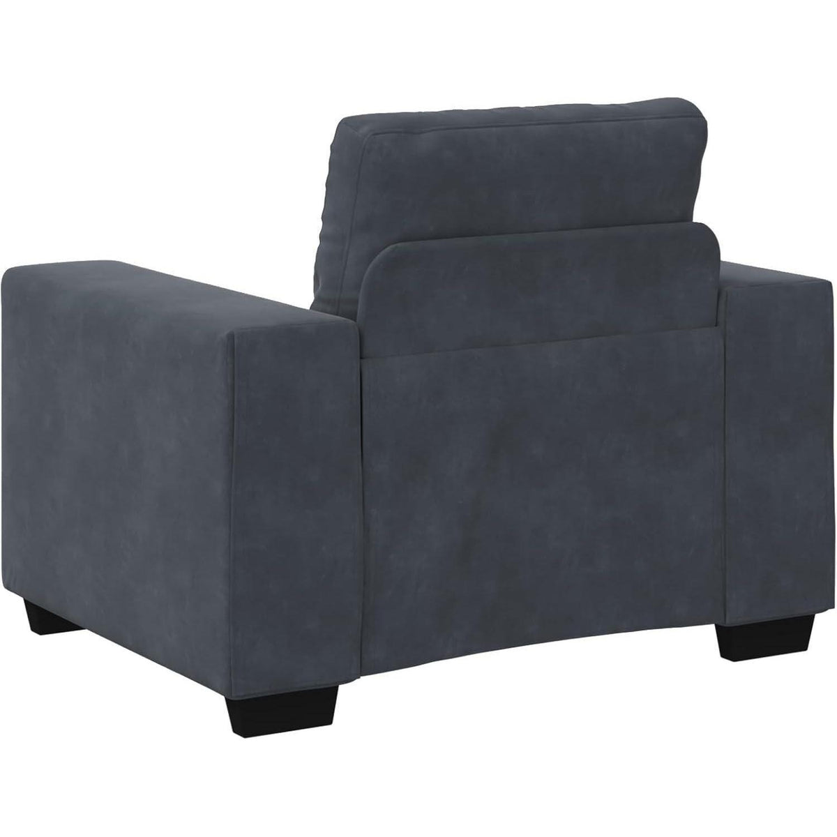 3-TLG. Samt Sofagarnitur Dunkelgrau – Wohnzimmer Set