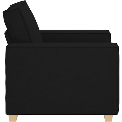 Polstersessel Schwarz 60cm – Bequemes Stoffsofa mit Kissen