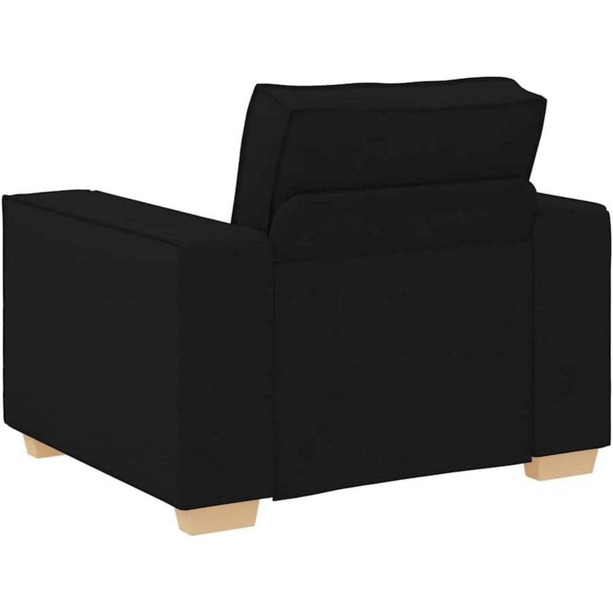 Polstersessel Schwarz 60cm – Bequemes Stoffsofa mit Kissen