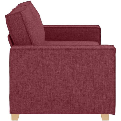 2-Sitzer Sofa Weinrot, 140 cm – Bequemes Polstersofa