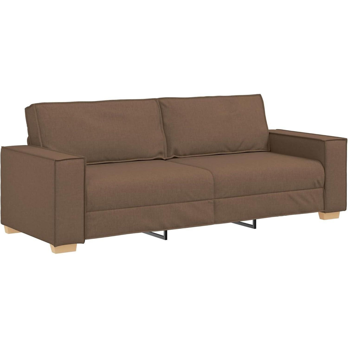 3-Sitzer Sofa Braun 180 cm – Modernes Stoffsofa mit Kissen