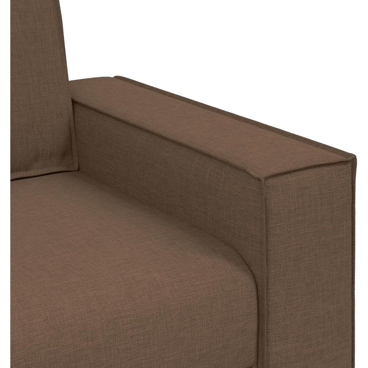 3-Sitzer Sofa Braun 180 cm – Modernes Stoffsofa mit Kissen